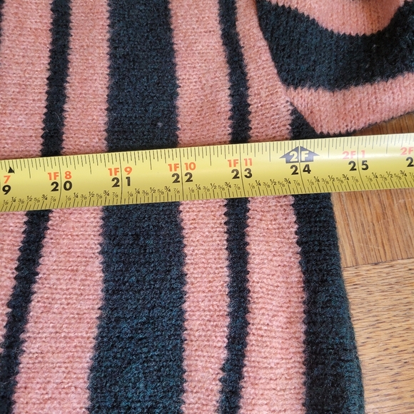 Sacred Hawk Sweater Stripe Pink Cardigan Womens Size Small Oversized - Picture 11 of 11